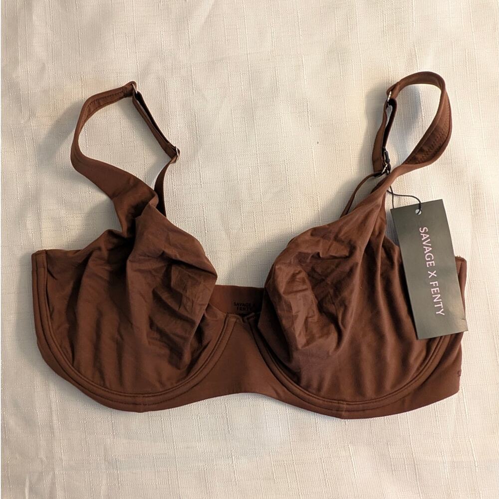 Savage X Fenty Brown Bra 34DDD